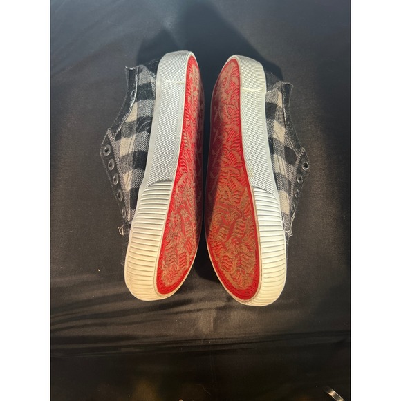 Blowfish Malibu‎ Slip On Sneaker Denim Plaid Canvas Comfort Casual Shoes - Picture 2 of 6